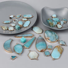 Load image into Gallery viewer, Amazonite Natural Stone; Pendant, Bracelet, Charm; Blue Semi-Precious Jewelry