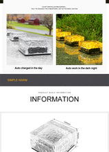 Load image into Gallery viewer, Solar Brick Ice Cube Lights; Outdoor Waterproof; Landscape Path Lights