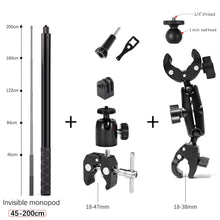 Load image into Gallery viewer, Motorcycle Camera Holder; Bracket Clamp Mount; Invisible Selfie Stick; Bike