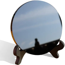 Load image into Gallery viewer, High Quality Natural Black Obsidian Scrying Mirror w/Stand; Paranormal; Possibilities; Visions
