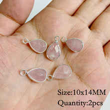 Load image into Gallery viewer, Natural Rose Quartz; Pendant; Bracelet; Charms for Jewelry Making; Earring Accessory