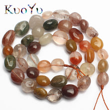 Load image into Gallery viewer, 8-10mm Natural Irregular Amazonite Apatite Larimar Quartz Gem Stone Beads