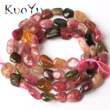 Load image into Gallery viewer, 8-10mm Natural Irregular Amazonite Apatite Larimar Quartz Gem Stone Beads