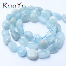 Load image into Gallery viewer, 8-10mm Natural Irregular Amazonite Apatite Larimar Quartz Gem Stone Beads