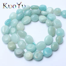 Load image into Gallery viewer, 8-10mm Natural Irregular Amazonite Apatite Larimar Quartz Gem Stone Beads