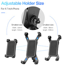 Load image into Gallery viewer, RAXFLY Motorcycle/ Bicycle Cell Phone Holder; iPhone/ Android; Handlebar Clip Mount Bracket