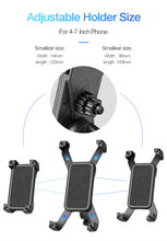 Load image into Gallery viewer, RAXFLY Motorcycle/ Bicycle Cell Phone Holder; iPhone/ Android; Handlebar Clip Mount Bracket