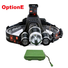 Load image into Gallery viewer, ZK20 LED Headlamp High Lumens 4 Modes T6 18650 Rechargeable Battery Flashlight Waterproof Outdoor Lighting