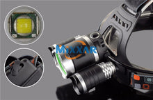 Load image into Gallery viewer, ZK20 LED Headlamp High Lumens 4 Modes T6 18650 Rechargeable Battery Flashlight Waterproof Outdoor Lighting