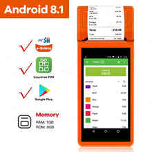 Load image into Gallery viewer, PDA POS Handheld device Pos terminal built in thermal bluetooth printer 58mm wifi Android Rugged PDA Barcode Camera Scaner 1D 2D