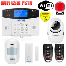 Load image into Gallery viewer, IOS Android APP Wired Wireless Home Security Tuya WIFI PSTN GSM Alarm System Intercom Remote Control Autodial Siren Sensor Kit