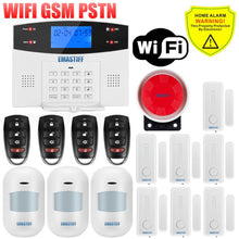 Load image into Gallery viewer, IOS Android APP Wired Wireless Home Security Tuya WIFI PSTN GSM Alarm System Intercom Remote Control Autodial Siren Sensor Kit