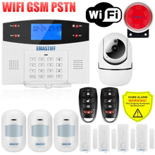 Load image into Gallery viewer, IOS Android APP Wired Wireless Home Security Tuya WIFI PSTN GSM Alarm System Intercom Remote Control Autodial Siren Sensor Kit