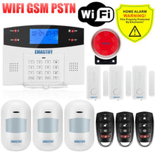 Load image into Gallery viewer, IOS Android APP Wired Wireless Home Security Tuya WIFI PSTN GSM Alarm System Intercom Remote Control Autodial Siren Sensor Kit