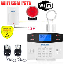 Load image into Gallery viewer, IOS Android APP Wired Wireless Home Security Tuya WIFI PSTN GSM Alarm System Intercom Remote Control Autodial Siren Sensor Kit