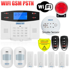 Load image into Gallery viewer, IOS Android APP Wired Wireless Home Security Tuya WIFI PSTN GSM Alarm System Intercom Remote Control Autodial Siren Sensor Kit