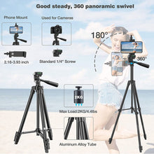 Load image into Gallery viewer, DSLR Flexible Tripod Extendable Travel Lightweight Stand Remote Control For Mobile Cell Phone Mount Camera Gopro Live Youtube