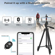 Load image into Gallery viewer, DSLR Flexible Tripod Extendable Travel Lightweight Stand Remote Control For Mobile Cell Phone Mount Camera Gopro Live Youtube