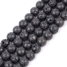 Load image into Gallery viewer, Smooth Black Agates Natural Stone Beads For Jewelry Making Round Onyx Loose Beads 4 6 8 10 12mm Diy Bracelet Necklace 15inches