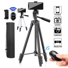 Load image into Gallery viewer, DSLR Flexible Tripod Extendable Travel Lightweight Stand Remote Control For Mobile Cell Phone Mount Camera Gopro Live Youtube