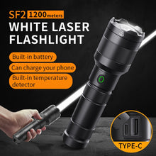 Load image into Gallery viewer, NATFIRE SF2 White Laser Search LEP Flashlight; 1200 Meter W/ 21700 Battery Type C Rechargeable