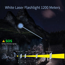 Load image into Gallery viewer, NATFIRE SF2 White Laser Search LEP Flashlight; 1200 Meter W/ 21700 Battery Type C Rechargeable