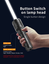 Load image into Gallery viewer, NATFIRE SF2 White Laser Search LEP Flashlight; 1200 Meter W/ 21700 Battery Type C Rechargeable