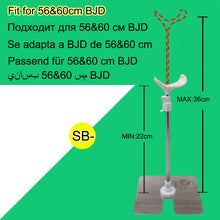 Load image into Gallery viewer, Universal 30/36/42/48/60cm Dolls Stainless Steel Adjustable Display Stand; 1/3 1/4 1/6 Dolls