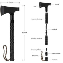 Load image into Gallery viewer, Foldable Axe Multi Tool Kit; Emergency Gear; Survival Tomahawk/Camping Hatchet