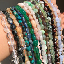 Load image into Gallery viewer, 8-10mm Natural Irregular Amazonite Apatite Larimar Quartz Gem Stone Beads