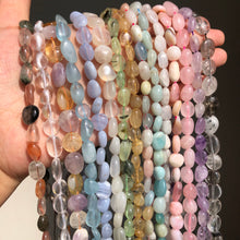 Load image into Gallery viewer, 8-10mm Natural Irregular Amazonite Apatite Larimar Quartz Gem Stone Beads