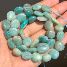 Load image into Gallery viewer, 8-10mm Natural Irregular Amazonite Apatite Larimar Quartz Gem Stone Beads