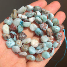 Load image into Gallery viewer, 8-10mm Natural Irregular Amazonite Apatite Larimar Quartz Gem Stone Beads