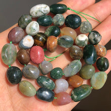 Load image into Gallery viewer, 8-10mm Natural Irregular Amazonite Apatite Larimar Quartz Gem Stone Beads