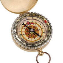 Load image into Gallery viewer, Camping Hiking compass Portable Brass Pocket Golden Navigation for Outdoor Activities Pointing Guide

