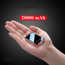 Load image into Gallery viewer, 20000mAh Portable Mini Power Bank; Mirror Screen LED Digital Display; External Battery Pack
