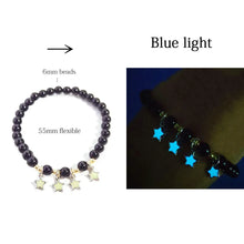Load image into Gallery viewer, Natural Stone Bracelet; Yoga Healing Luminous Glow In The Dark; Lotus Charm Beads; Bracelet for Prayer
