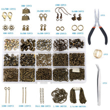 Load image into Gallery viewer, Alloy Accessories Jewelry Findings Set Jewelry Making Tools Copper Wire Open Jump Rings Earring Hook Jewelry Making Supplies Kit
