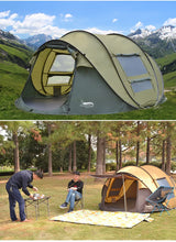 Load image into Gallery viewer, Desert &amp; Fox Automatic Pop-up Tent, 3-4 Person Outdoor Instant Setup; All Seasons; Waterproof
