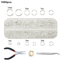 Load image into Gallery viewer, Alloy Accessories Jewelry Findings Set Jewelry Making Tools Copper Wire Open Jump Rings Earring Hook Jewelry Making Supplies Kit
