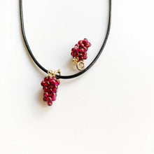 Load image into Gallery viewer, Natural Garnet Stone Beads Pendant; Handmade Knotted Stone Necklace; 1pc
