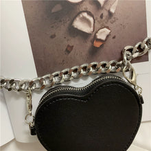 Load image into Gallery viewer, INS Heart Iron Chain Mini Waist Bag Punk Metal Waist Chain Korean Style Detachable Belt Small Bag Decoration Fashion
