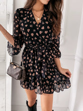 Load image into Gallery viewer, Fashion European and American-Style V-neck Heart Printing Dress
