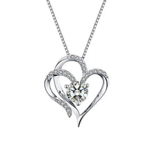 Load image into Gallery viewer, Young Doppel Herz Clavicle Elegant Graceful Diamond Platinum
