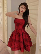 Load image into Gallery viewer, Red for Women Dress Socialite Elegant Dress Tube Top
