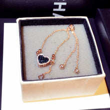 Load image into Gallery viewer, INS Blue Small Peach Heart Summer Girlfriend Gifts Rhinestone
