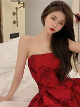 Load image into Gallery viewer, Red for Women Dress Socialite Elegant Dress Tube Top
