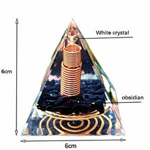 Load image into Gallery viewer, Orgone Pyramid Orgonite White Crystal Column Reiki Chakra Multiplier Energy Generator Meditation Tool Lucky Decoration

