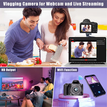 Load image into Gallery viewer, 4K Video Vlog SLR Camera 64MP Professional Digital Camera for Photography 10X Optical Zoom Camcorder Youtube Livestream Webcam
