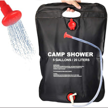 Load image into Gallery viewer, 20L Camp Shower Bag; Solar Energy Heated; Portable Folding Outdoor Bath Equipment
